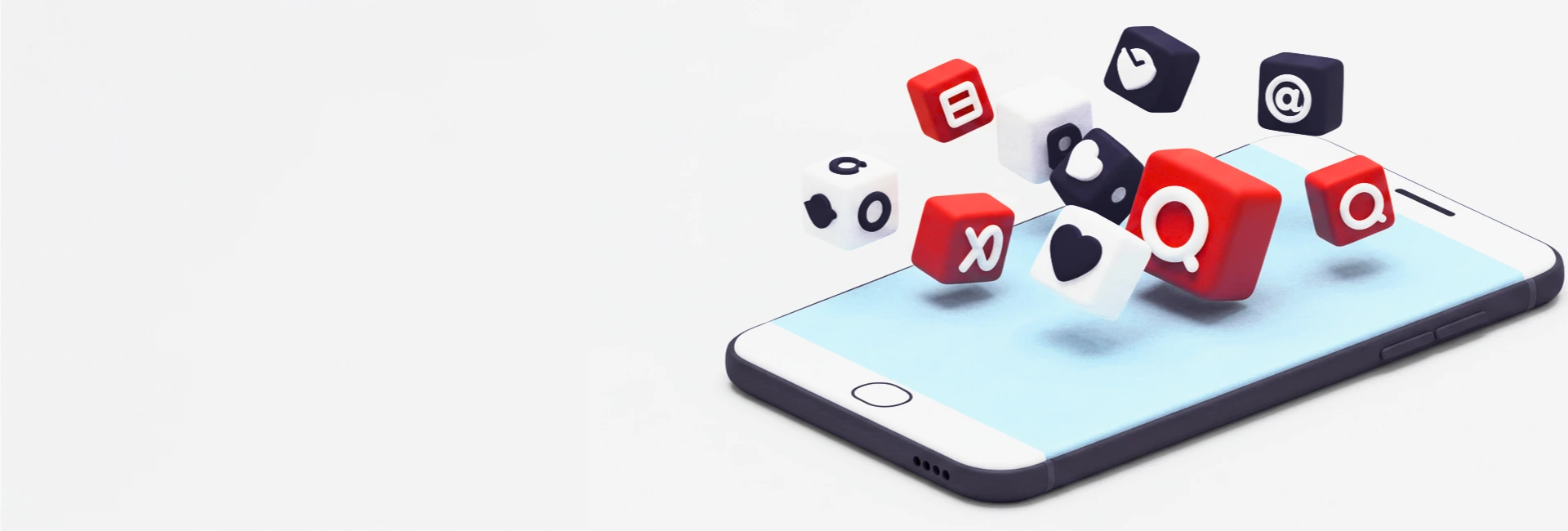 Ilustração de dispositivos móveis e interface de aplicativo