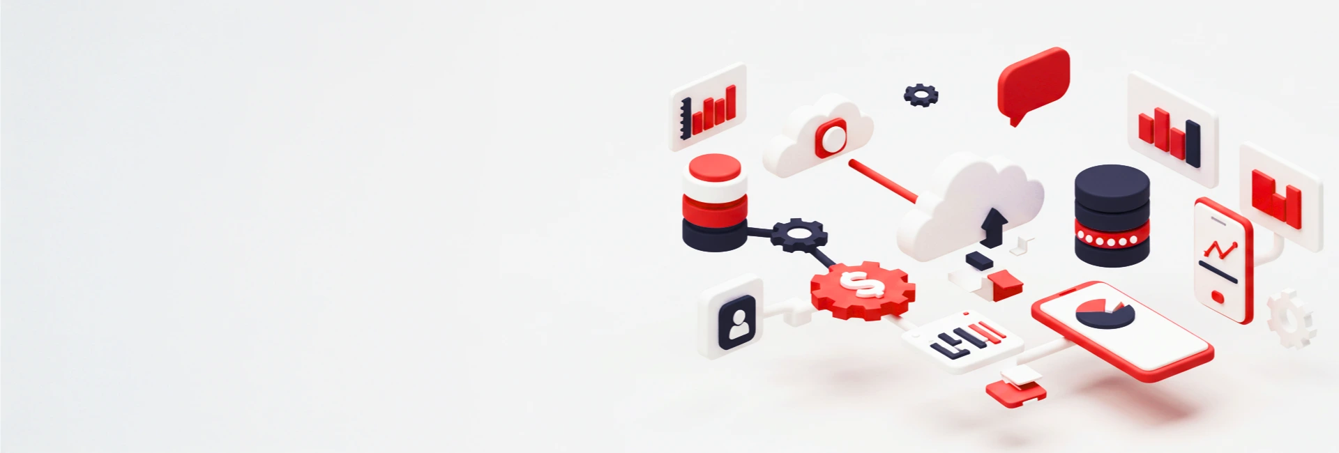 Ilustração de serviços digitais e tecnologia